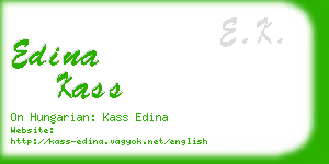 edina kass business card